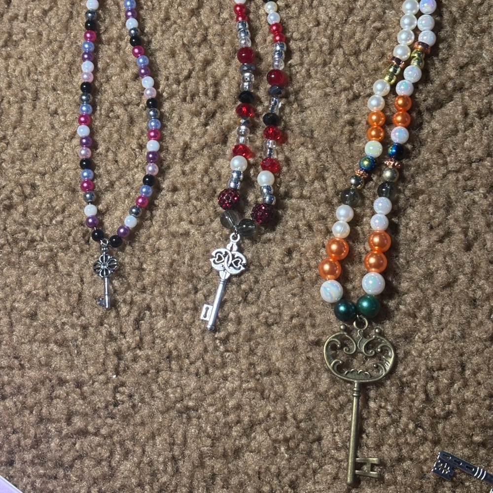 Handmadee beaded rear view mirror mirror charms